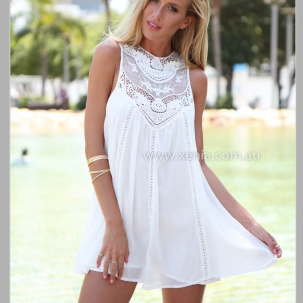 White lace dress